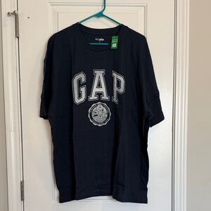 GAP Navy Logo Crewneck Tee with White Sesame Street Graphic